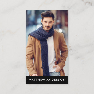Professional Model Actor-foto zwart Visitekaartje