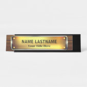 Professional Modern Black and Gold Office Bureau Naambordje (Voorkant)