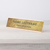 Professional Modern Black and Gold Office Bureau Naambordje (Voorkant)