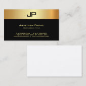 Professional Modern Elegant Monogram Luxury Silk Visitekaartje (Voorkant / Achterkant)