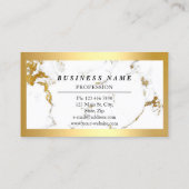 Professional Modern Golden Lijst Marble White VIP Visitekaartje (Achterkant)