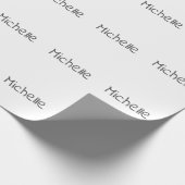Professional Modern Minimalist Plain Own Name Cadeaupapier (Hoek)
