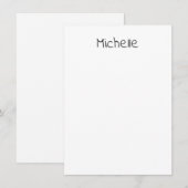 Professional Modern Minimalist Plain Own Name Notitiekaartje (Voorkant / Achterkant)