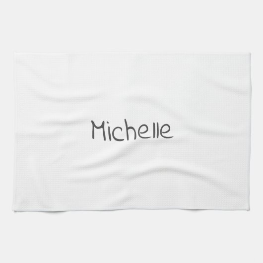 Professional Modern Minimalist Plain Own Name Theedoek (Horizontaal)