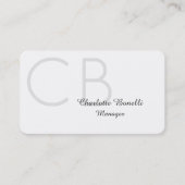 Professional Modern Monogram Minimalistisch Creati Visitekaartje (Voorkant)