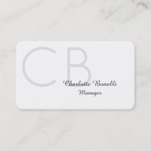 Professional Modern Monogram Minimalistisch Creati Visitekaartje