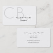 Professional Modern Monogram Minimalistisch Creati Visitekaartje (Voorkant / Achterkant)