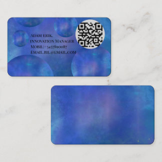 Professional Modern Nebula Galaxy QR Code card Visitekaartje