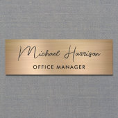 Professional modern script Gold Naamplaatje