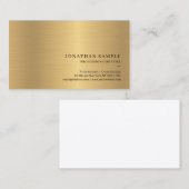 Professional Modern Simple Elegant Gold Template Visitekaartje (Voorkant / Achterkant)