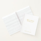 Professional Modern White en Gold Notitieboek (Binnen)
