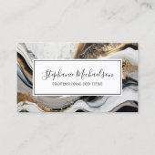 Professional modern zwart Gold Abstract Visitekaartje (Voorkant)
