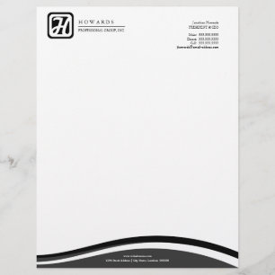 Professional Monogram Business Letterhead Briefhoofd Ontwerp