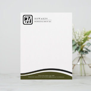 Professional Monogram Business Letterhead Custom Briefhoofd
