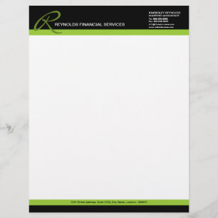 Professional Monogram Business Letterhead Custom Briefhoofd