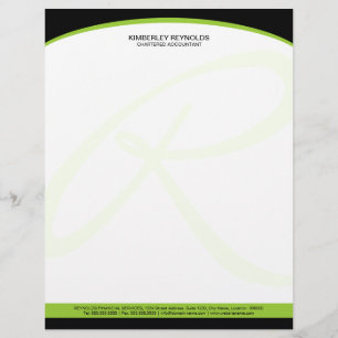 Professional Monogram Business Letterhead Gepersonaliseerd Briefhoofd