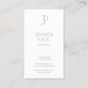 Professional Monogram Plain Elegant Modern Luxury Visitekaartje