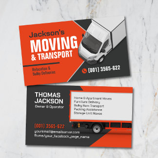 Professional Moving Services - Relocation Visitekaartje