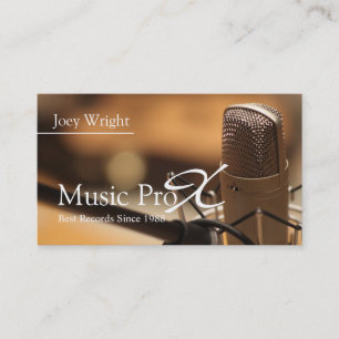 Professional Music Recording Studio Visitekaartje