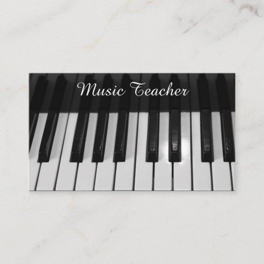 Professional Music Teacher Visitekaartje (Voorkant)