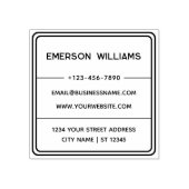 Professional Name & Return Address Personalized Rubberstempel (Afrduk)
