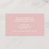 Professional Nanny Milk Bottle Visitekaartje (Achterkant)