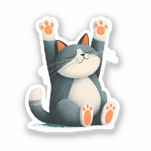 Professional Nap Taker Funny Sleeping Cat Sticker (Voorkant)