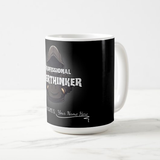 Professional Overthinker Funny Custom Name Mug (Devant droit)