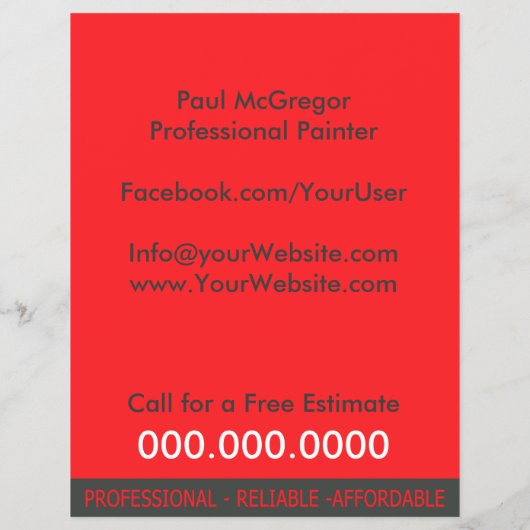 Professional Painter Discount Flyer (Achterkant)