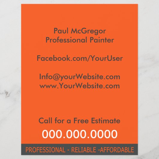 Professional Painter Flyer (Achterkant)