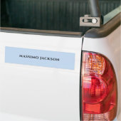 Professional pale blue modern minimalist name bumpersticker (Op Truck)