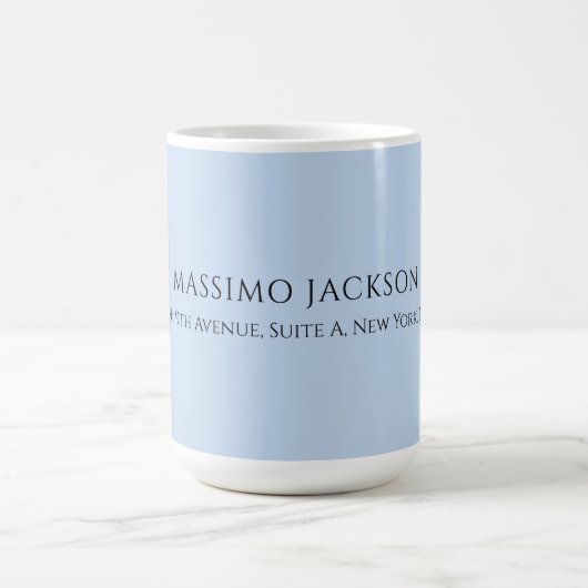 Professional pale blue modern minimalist name koffiemok (Center)