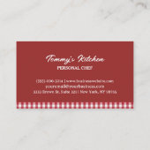 Professional Personal Chef Catering Visitekaartje (Achterkant)