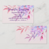 Professional Personal Modern Natuur Greenery Leaf Visitekaartje (Voorkant / Achterkant)