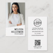 Professional Photo QR Code Company Logo Vertical Visitekaartje (Voorkant / Achterkant)