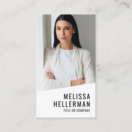 Professional Photo QR Code Company Logo Vertical Visitekaartje (Voorkant)