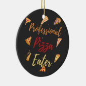 Professional Pizza Eater Keramisch Ornament (Rechts)