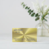 Professional Plain Gold Radial Metallic look Visitekaartje (Staand voorkant)