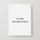 Professional Plain Modern Elegant Your Name Button (Voorkant)