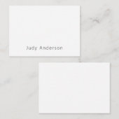 Professional Plain Modern Elegant Your Name Notitiekaartje (Voorkant / Achterkant)
