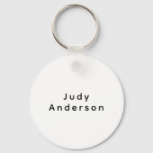 Professional Plain Modern Elegant Your Name Sleutelhanger (Voorkant)