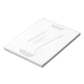 Professional Plain Modern Minimalist Monogrammed Notitieblok (Gedraaid)