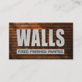 Professional Plaster Paint Wall Services Visitekaartje (Voorkant)