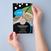 Professional Pressure Wash Minimalist Logo Flyer (Hand)