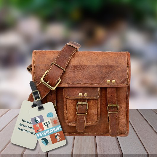 Professional Psychiatrist Iconic ontworpen Bagagelabel