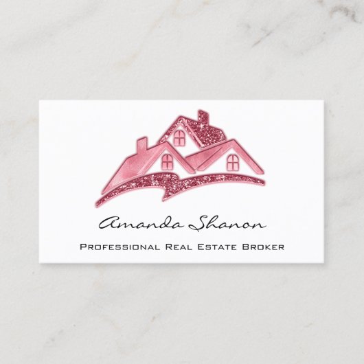 Professional Real Estate Agent Broker House Logo Visitekaartje (Voorkant)