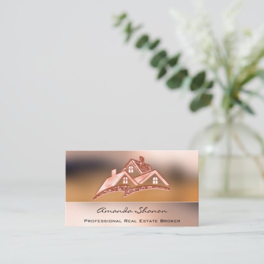 Professional Real Estate Agent Broker Luxury House Visitekaartje (Staand voorkant)