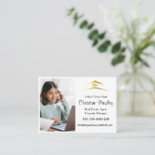 Professional Real Estate Agent Visitekaartje (Staand voorkant)