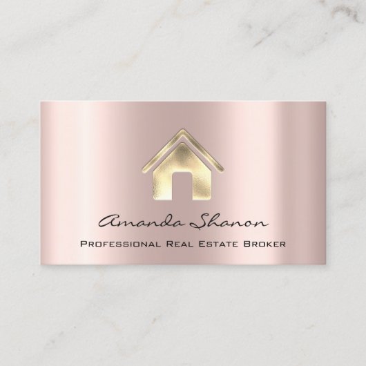 Professional Real Estate Broker Agent Roos QR Code Visitekaartje (Voorkant)