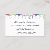 Professional Real Estate Broker Drift Holographic Visitekaartje (Achterkant)